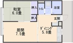 天童市乱川3丁目9-25 1LDK「ドミールモリヤ」 35,500円画像