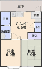 天童市北久野本5丁目11-9「ハイムロアール」 2DK 40,500円画像