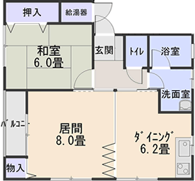 天童市乱川1丁目2-19「リッツハウス」 1LDKオール電化 49,500円画像