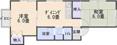 天童市乱川2丁目8-16 2DK「エスコーポ」 38,500円画像